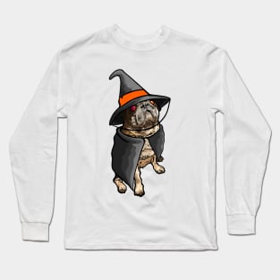 Pug in Witch Costume Long Sleeve T-Shirt